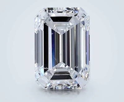 1.70ct D SI2 Rare Carat Ideal Cut Emerald Diamond