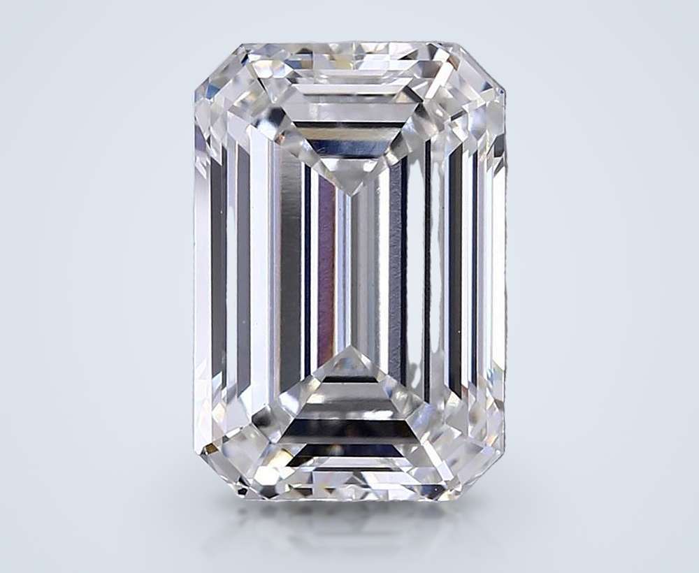 6.52ct F VS1 Rare Carat Ideal Cut Emerald Lab Grown Diamond