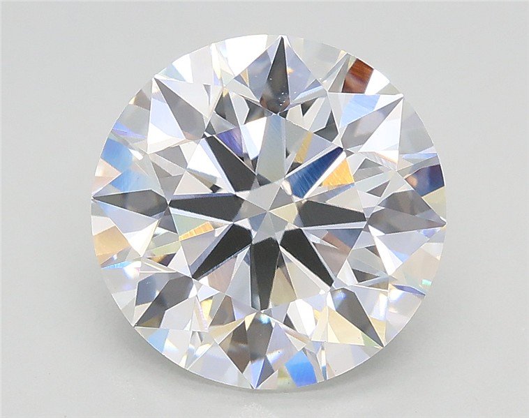 3.06ct E VVS2 Rare Carat Ideal Cut Round Lab Grown Diamond
