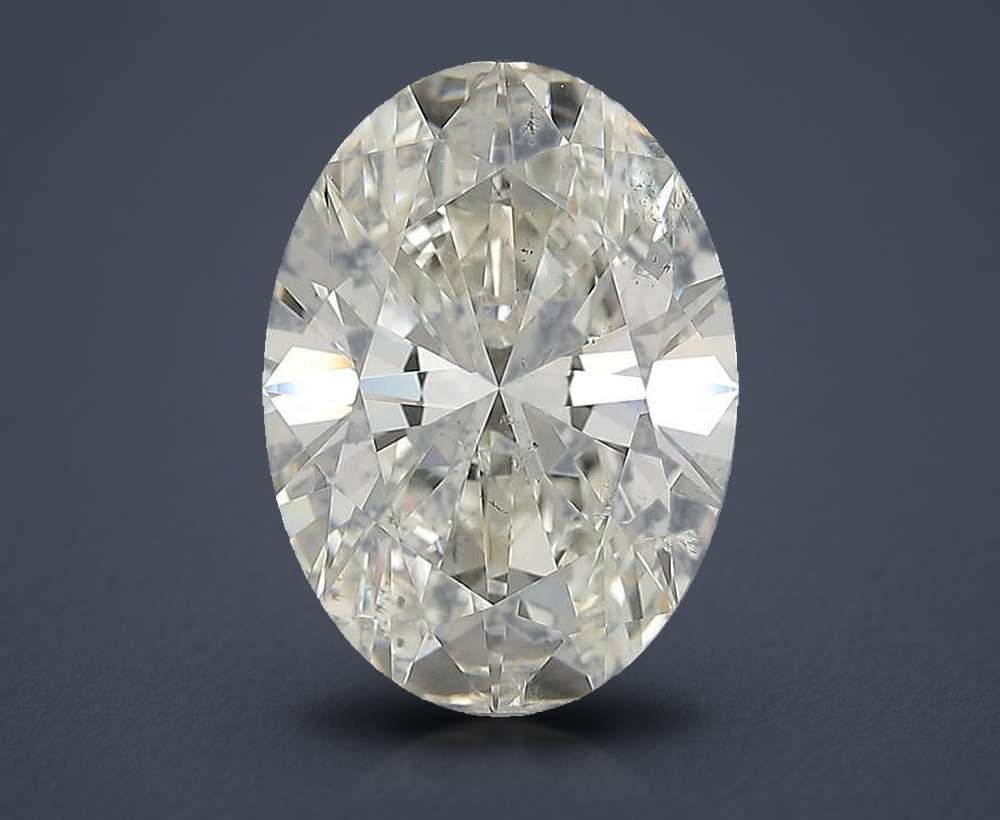 5.01ct J SI1 Rare Carat Ideal Cut Oval Diamond