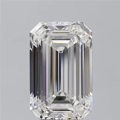 6.05ct F VS1 Rare Carat Ideal Cut Emerald Diamond