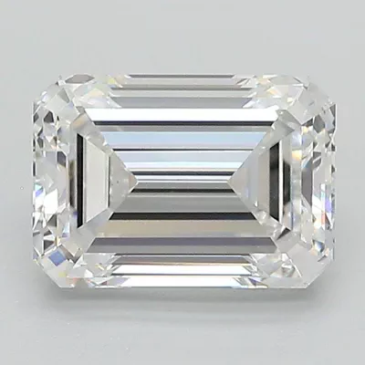 2.08ct D VS1 Excellent Cut Emerald Lab Grown Diamond