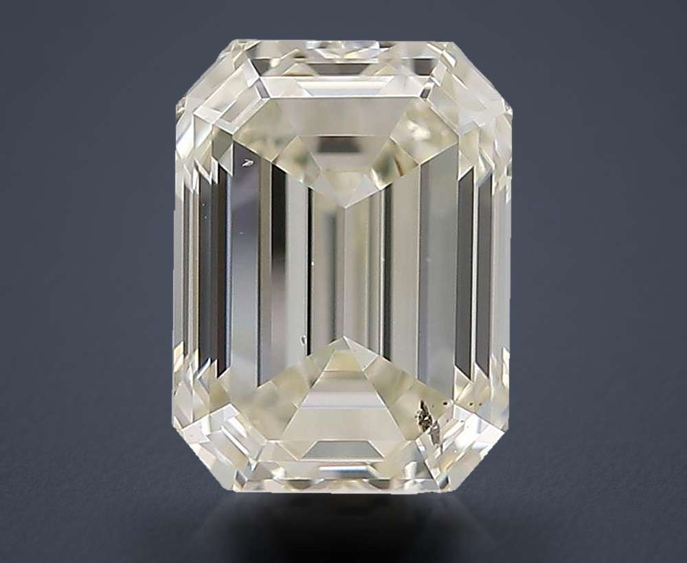0.86ct K SI1 Rare Carat Ideal Cut Emerald Diamond