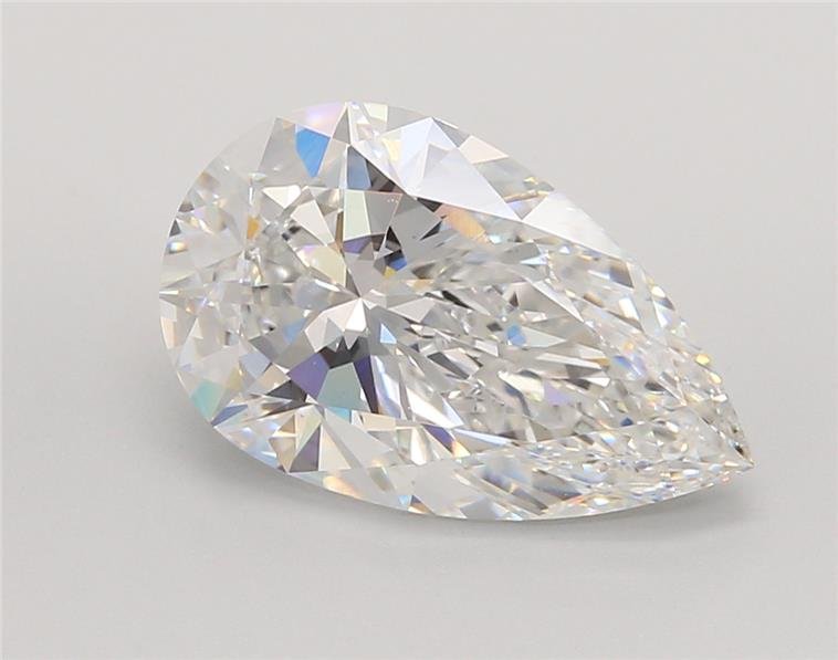 4.05ct E VVS2 Rare Carat Ideal Cut Pear Lab Grown Diamond