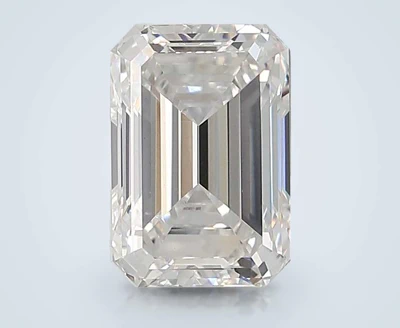 3.76ct F VVS2 Rare Carat Ideal Cut Emerald Lab Grown Diamond