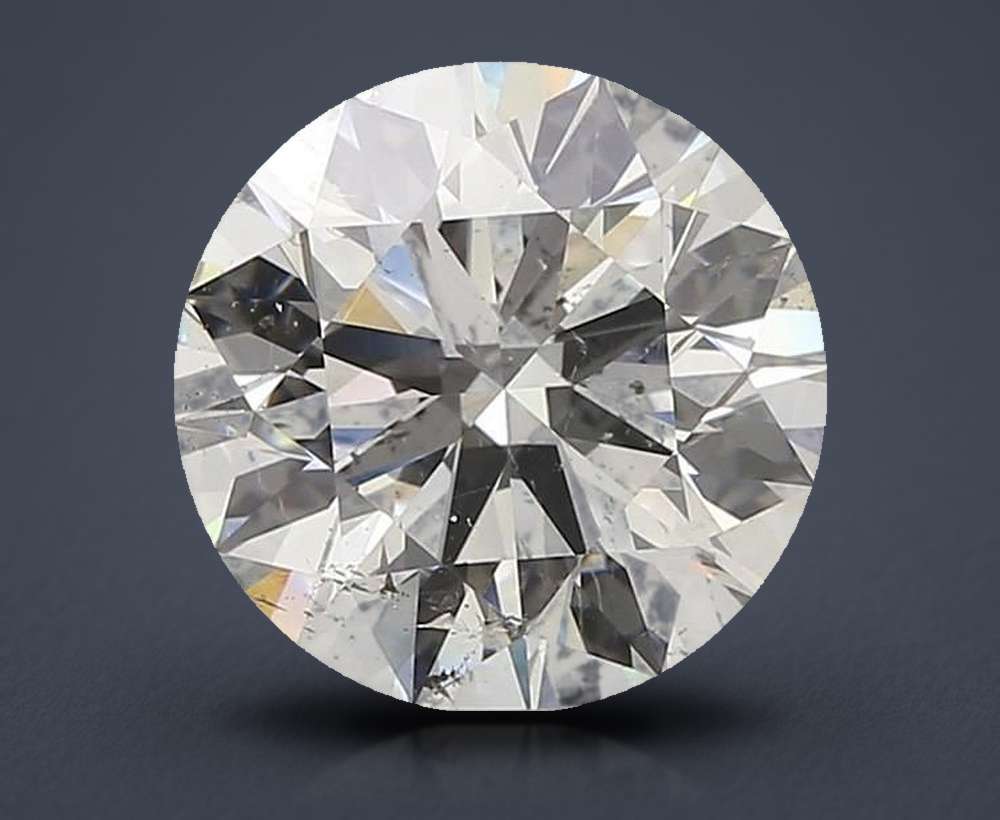 4.03ct I SI2 Rare Carat Ideal Cut Round Diamond
