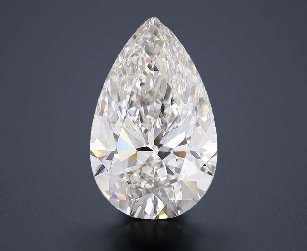 4.19ct H VS1 Rare Carat Ideal Cut Pear Lab Grown Diamond