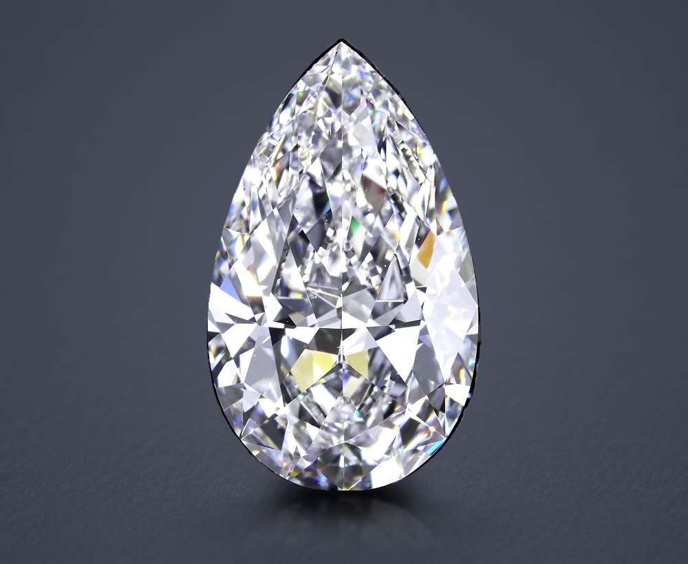 7.18ct D VS2 Rare Carat Ideal Cut Pear Diamond