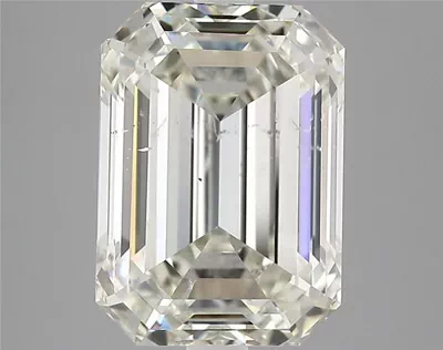 5.02ct I SI2 Rare Carat Ideal Cut Emerald Diamond