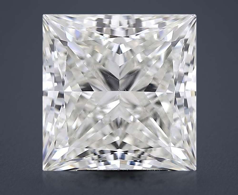5.54ct F SI1 Rare Carat Ideal Cut Princess Lab Grown Diamond