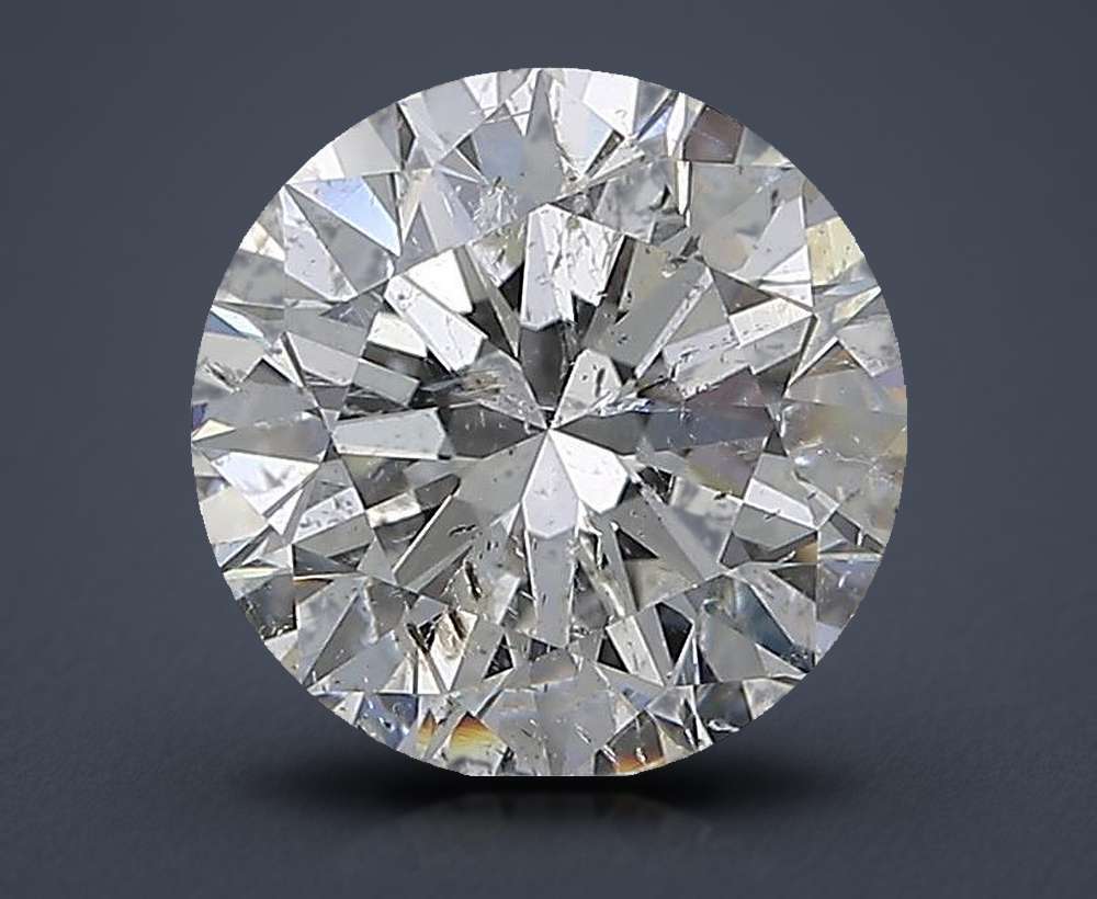 3.01ct G SI2 Rare Carat Ideal Cut Round Diamond