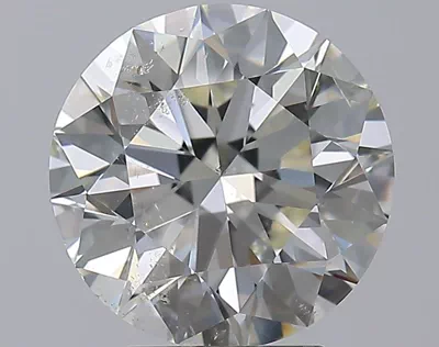 3.29ct J SI2 Rare Carat Ideal Cut Round Diamond