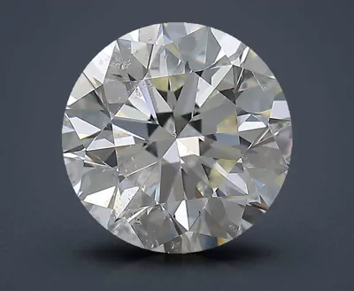3.29ct J SI2 Rare Carat Ideal Cut Round Diamond