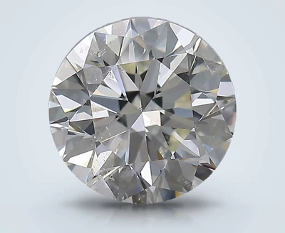 3.29ct J SI2 Rare Carat Ideal Cut Round Diamond