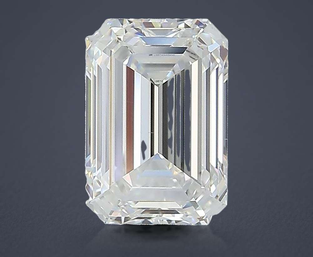 2.05ct D VS2 Rare Carat Ideal Cut Emerald Lab Grown Diamond