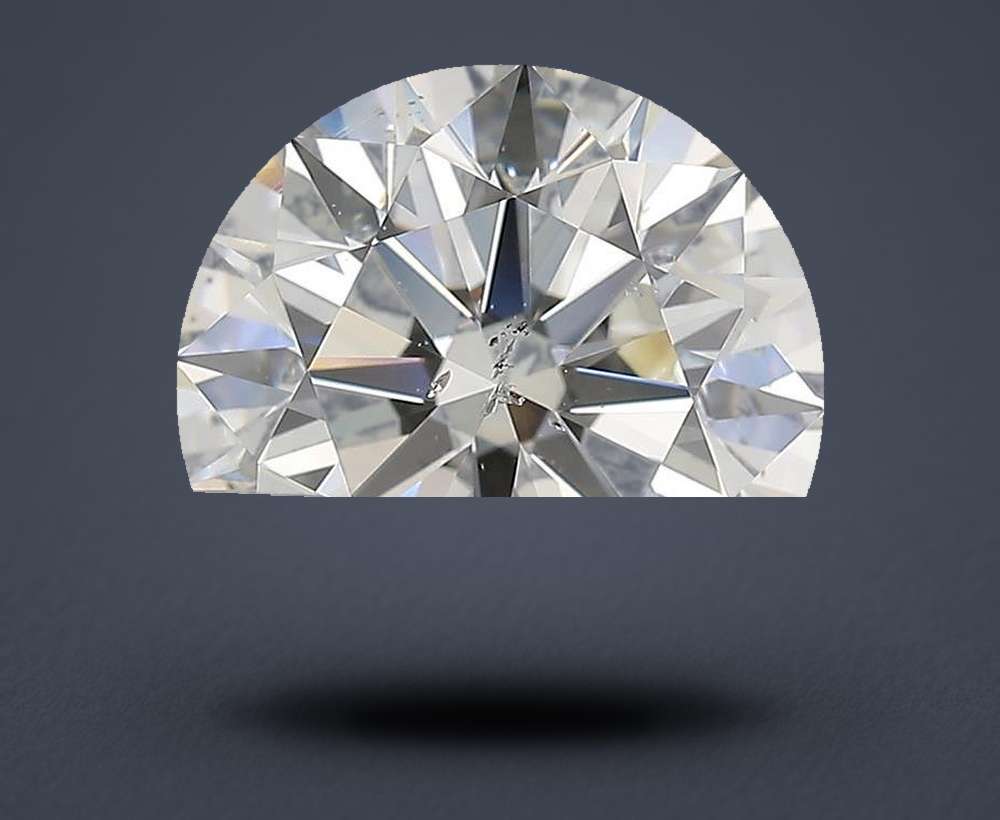 5.07ct J SI2 Rare Carat Ideal Cut Round Diamond
