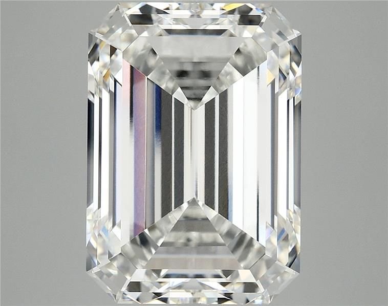 10.50ct F VVS2 Excellent Cut Emerald Lab Grown Diamond