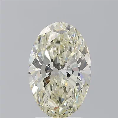 3.03ct K SI1 Rare Carat Ideal Cut Oval Diamond