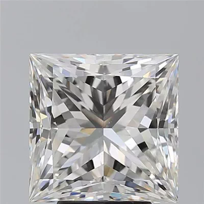 5.01ct H VS2 Rare Carat Ideal Cut Princess Diamond
