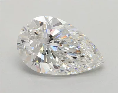 3.44ct E VVS2 Rare Carat Ideal Cut Pear Lab Grown Diamond