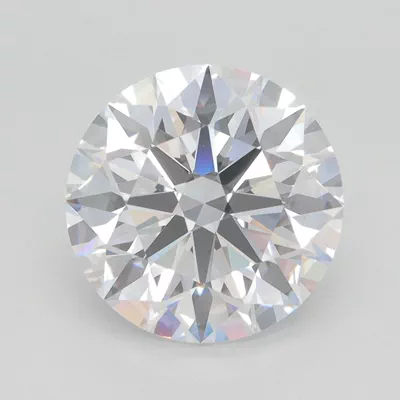 4.09ct D VVS2 Rare Carat Ideal Cut Round Lab Grown Diamond