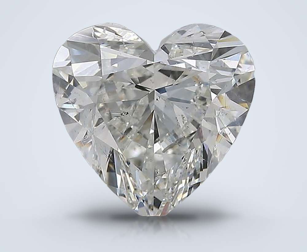 3.20ct H SI2 Rare Carat Ideal Cut Heart Diamond