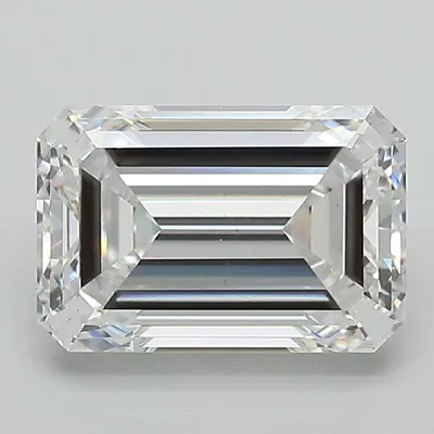 2.50ct D VS2 Excellent Cut Emerald Lab Grown Diamond