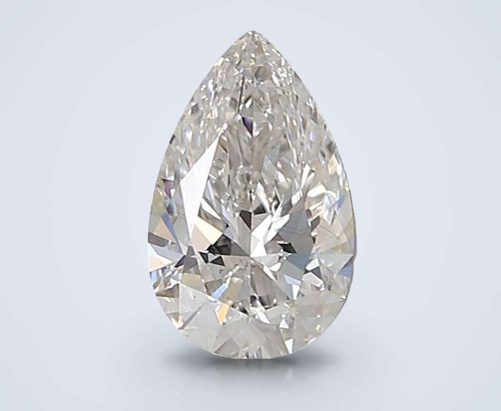 0.99ct E VS2 Rare Carat Ideal Cut Pear Lab Grown Diamond