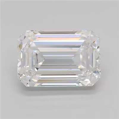 3.35ct D SI1 Rare Carat Ideal Cut Emerald Lab Grown Diamond
