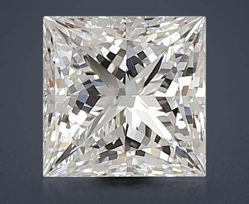 1.53ct E VVS2 Rare Carat Ideal Cut Princess Lab Grown Diamond