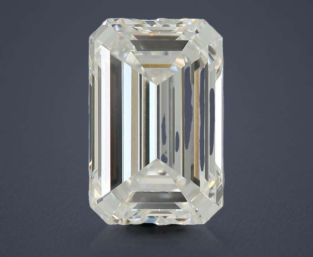 6.84ct E VVS2 Rare Carat Ideal Cut Emerald Lab Grown Diamond