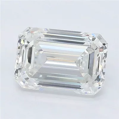 2.58ct F VVS2 Rare Carat Ideal Cut Emerald Lab Grown Diamond