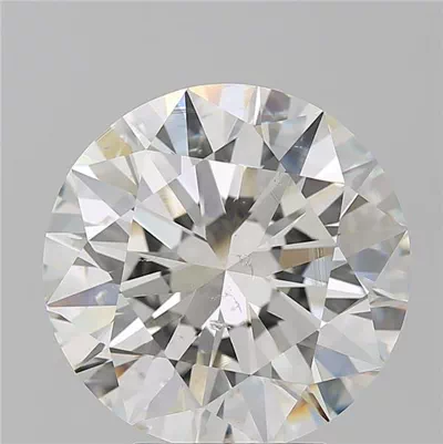 5.06ct J SI2 Rare Carat Ideal Cut Round Diamond
