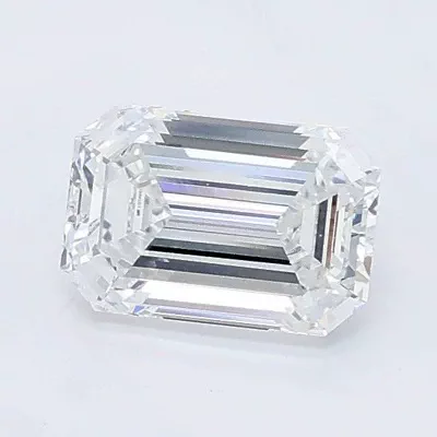 1.10ct D VVS2 Rare Carat Ideal Cut Emerald Lab Grown Diamond