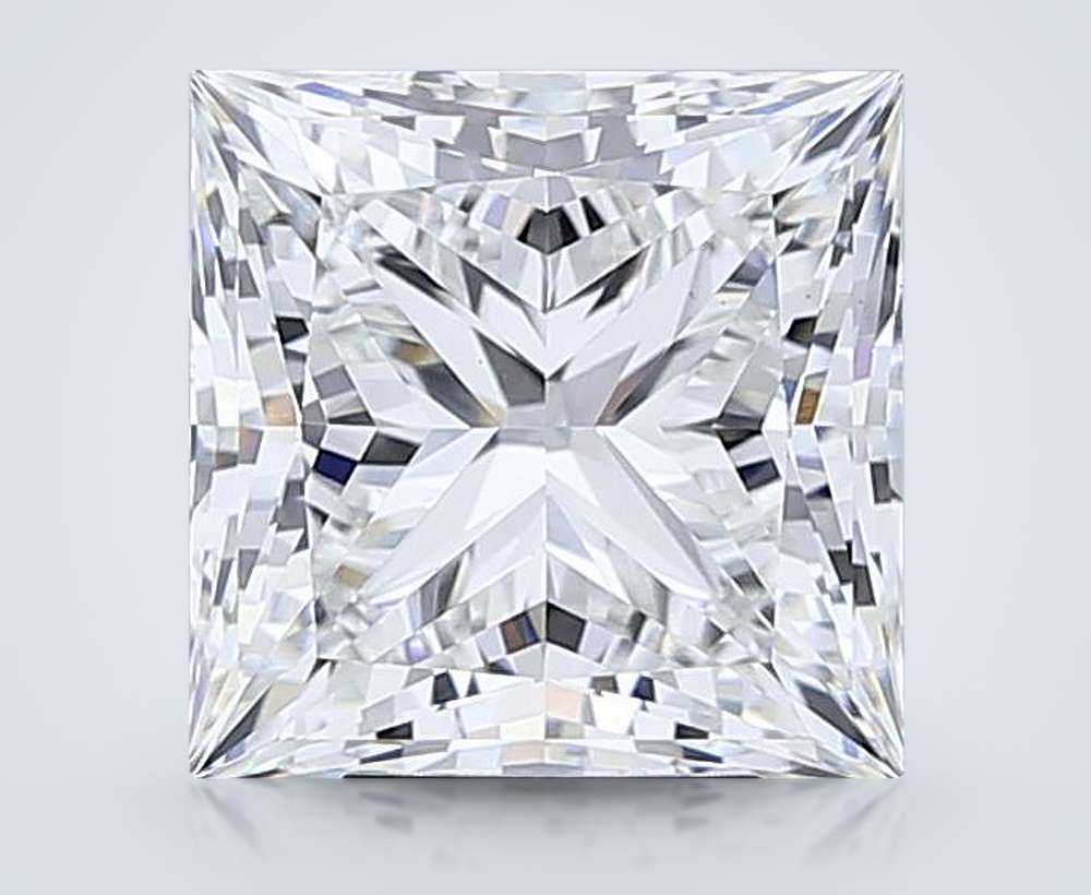 6.07ct F VS1 Rare Carat Ideal Cut Princess Lab Grown Diamond