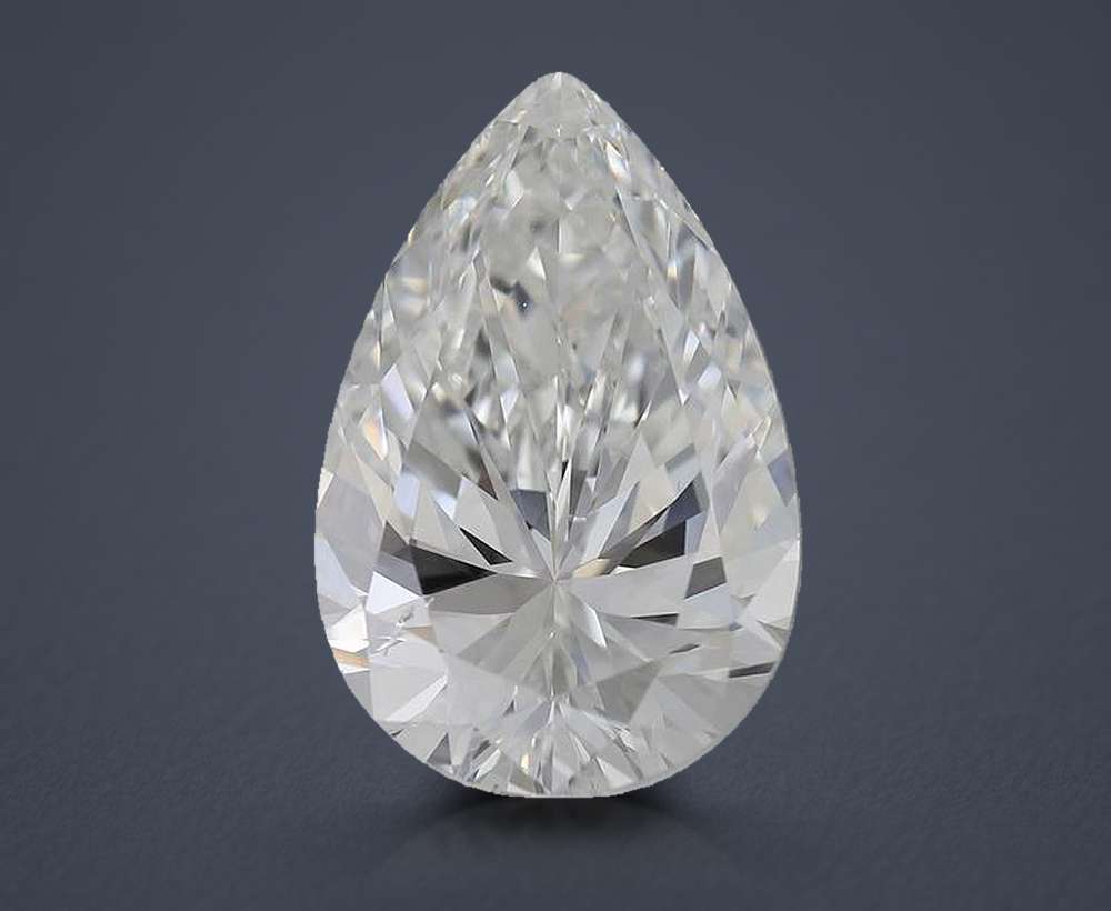 7.01ct H SI2 Very Good Cut Pear Diamond
