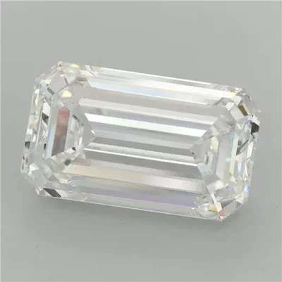 9.56ct F VS2 Rare Carat Ideal Cut Emerald Lab Grown Diamond