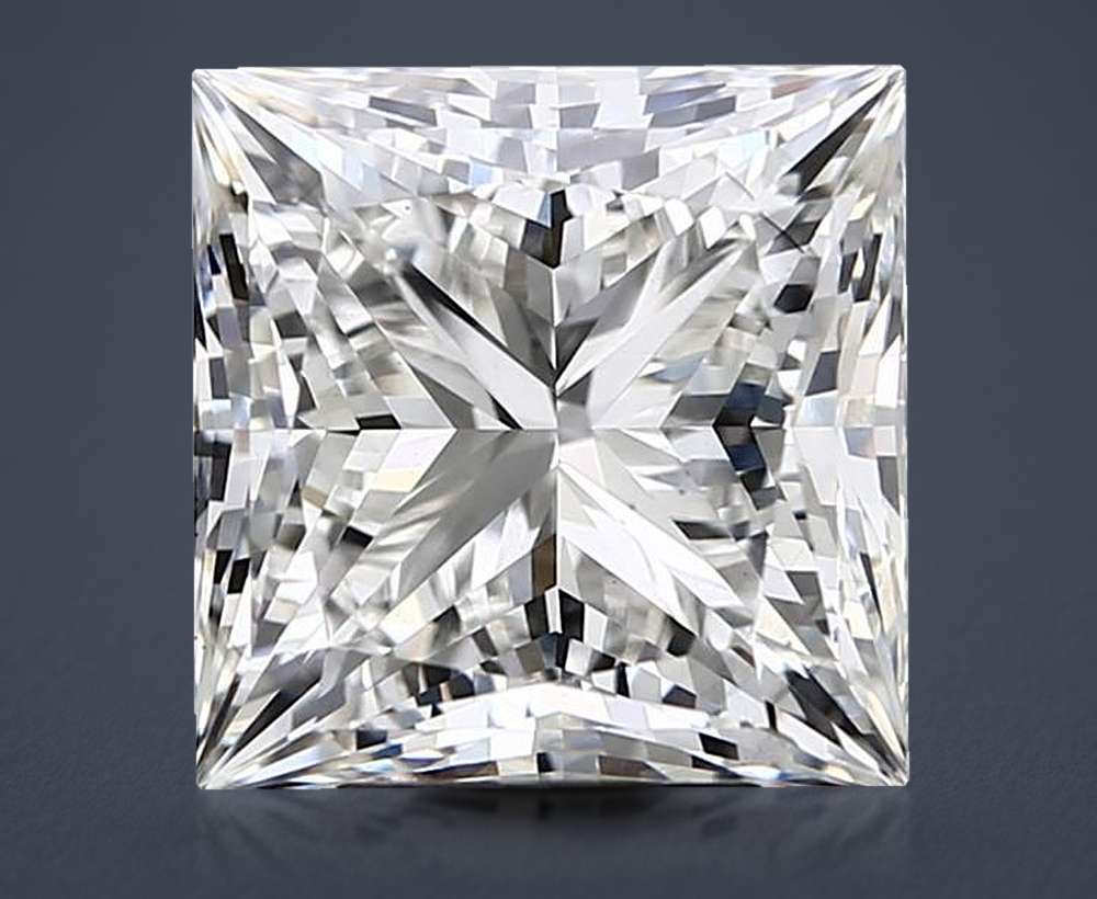 6.31ct G VS2 Rare Carat Ideal Cut Princess Lab Grown Diamond