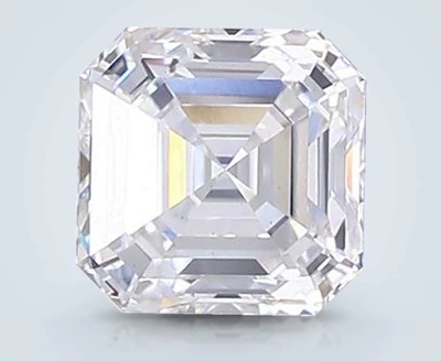 3.03ct F VS1 Rare Carat Ideal Cut Asscher Lab Grown Diamond