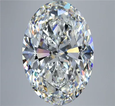 10.07ct F SI1 Rare Carat Ideal Cut Oval Diamond