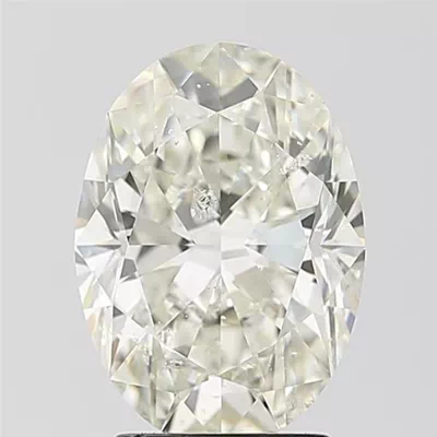 3.03ct J SI2 Rare Carat Ideal Cut Oval Diamond