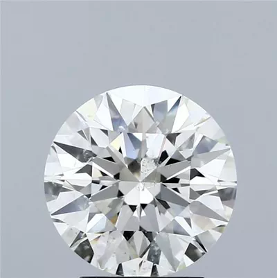 3.01ct J SI2 Rare Carat Ideal Cut Round Diamond