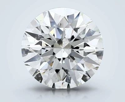 3.01ct J SI2 Rare Carat Ideal Cut Round Diamond