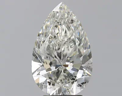 4.01ct H SI2 Rare Carat Ideal Cut Pear Diamond