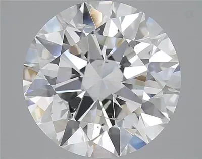 6.02ct G SI2 Rare Carat Ideal Cut Round Diamond