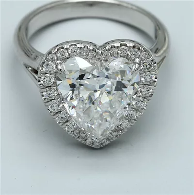 4.45ct D SI1 Very Good Cut Heart Diamond