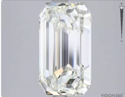 4.65ct J VS2 Rare Carat Ideal Cut Emerald Diamond