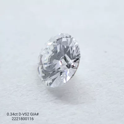 0.34ct D VS2 Very Good Cut Round Diamond