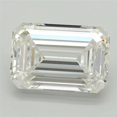 3.09ct F VS2 Rare Carat Ideal Cut Emerald Lab Grown Diamond