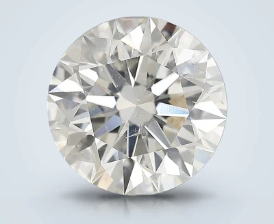 3.75ct J SI2 Rare Carat Ideal Cut Round Diamond